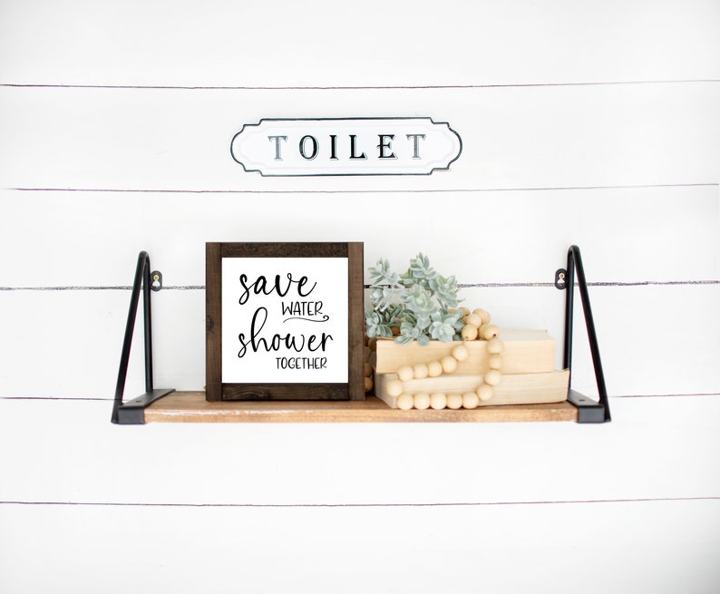 Funny Bathroom Sign Bathroom Wall Decor Save Water Shower | Etsy