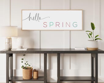 Hello Spring | Hello Spring Wood Sign | Spring Decor | Farmhouse Sign | Spring Sign | Farmhouse Decor | Spring | Easter Decor