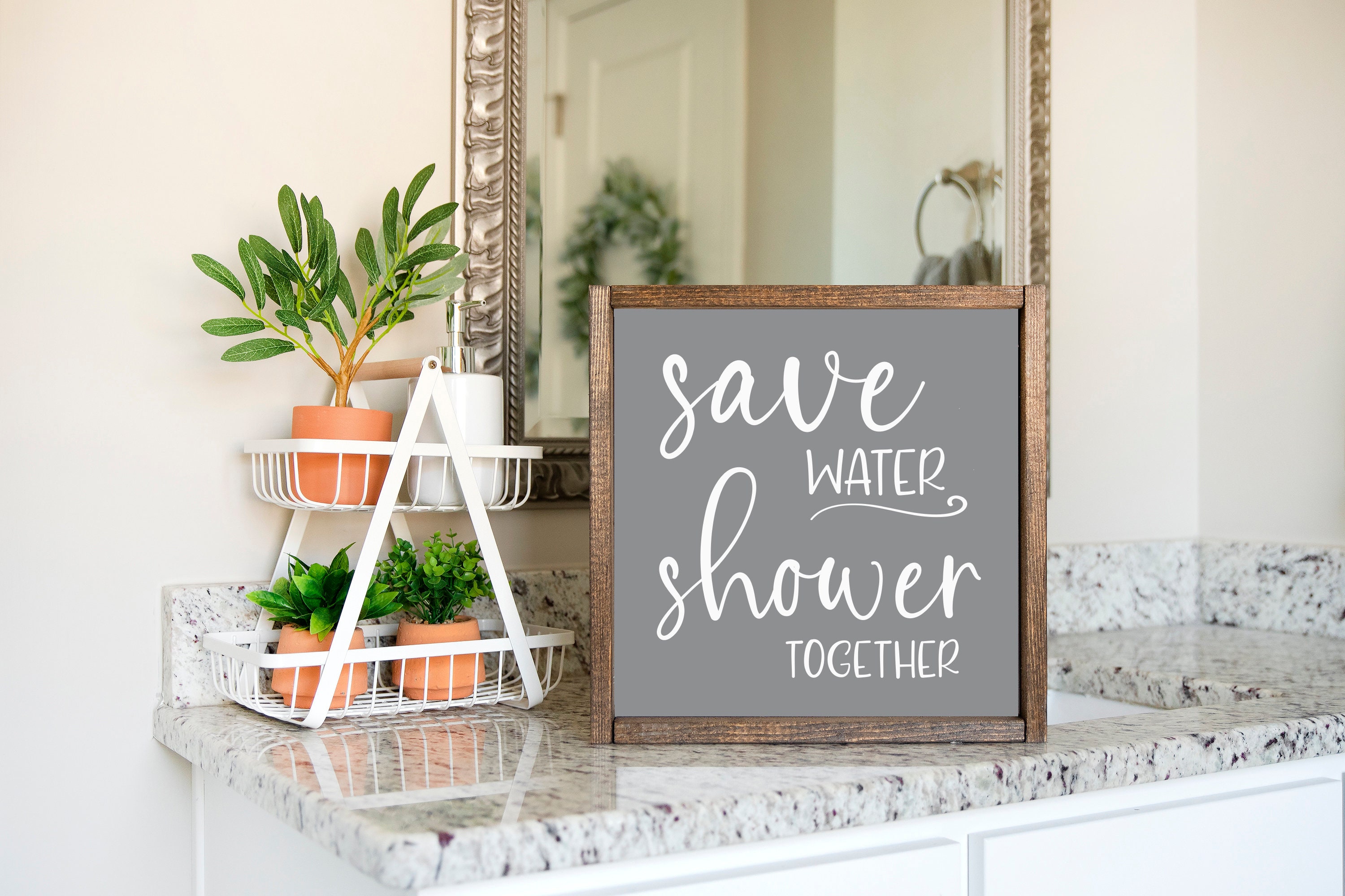 Funny Bathroom Sign Bathroom Wall Decor Save Water Shower - Etsy