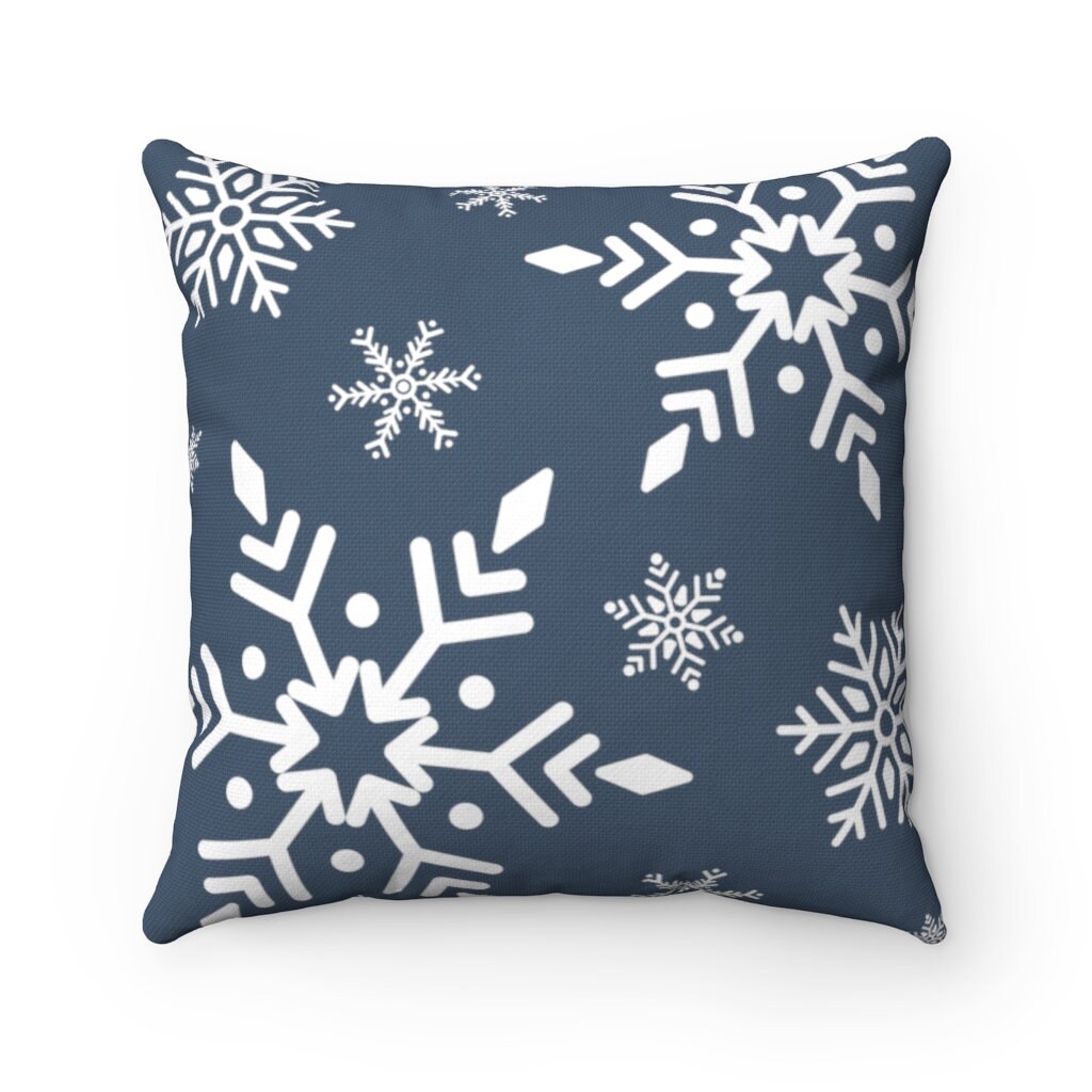 Navy Blue Christmas Pillows for Living Room Throw Pillows Etsy