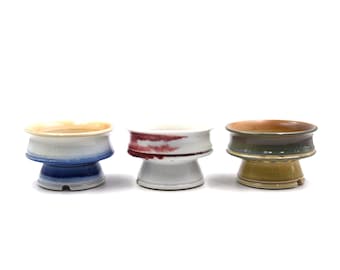 Flow Glaze Pottery Succulent Pot, Short Hot Pot Style - 4 5/8"