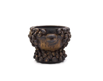 Vaso per piante grasse in ceramica fatto a mano, design con immagini uniche