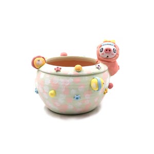 5 1/2"inches green planet pig tank planter pot succulent pot