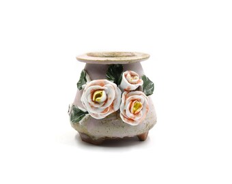 あらゆる種類の植物用の大型植木鉢（赤から薄赤） - 直径8インチ×高さ7