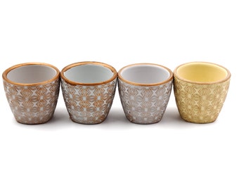 2.5" inche clay color planter pots 4 set