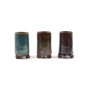 2&quot;inches retro glaze long barrel planter pot succulent pot