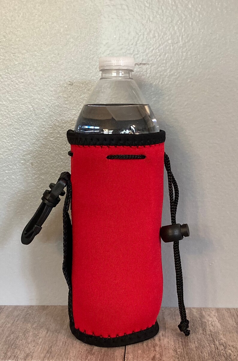 Blank Neoprene Water Bottle Koozie with drawstring and clip Etsy