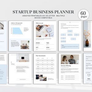 Startup Business Planner - Comprehensive Digital Workbook for Entrepreneurs, Business Planning, Strategy and Growth - Goal Setting