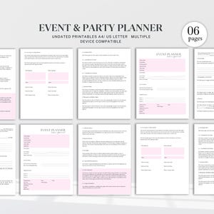 Event & Party Planner - Cyfrowy skoroszyt do organizacji, budżetowania, list gości, motywów, dekoracji i harmonogramów