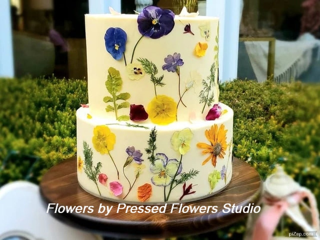 Fiori pressati commestibili: decorazioni naturali per torte, artigianato floreale - Italia