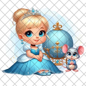 Baby princess PNG, cinderella png, printable images, SVG PNG files, cartoon characters digital princess clipart for shirts