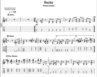 Rocks - Primal Scream (TAB de guitare rythmique)