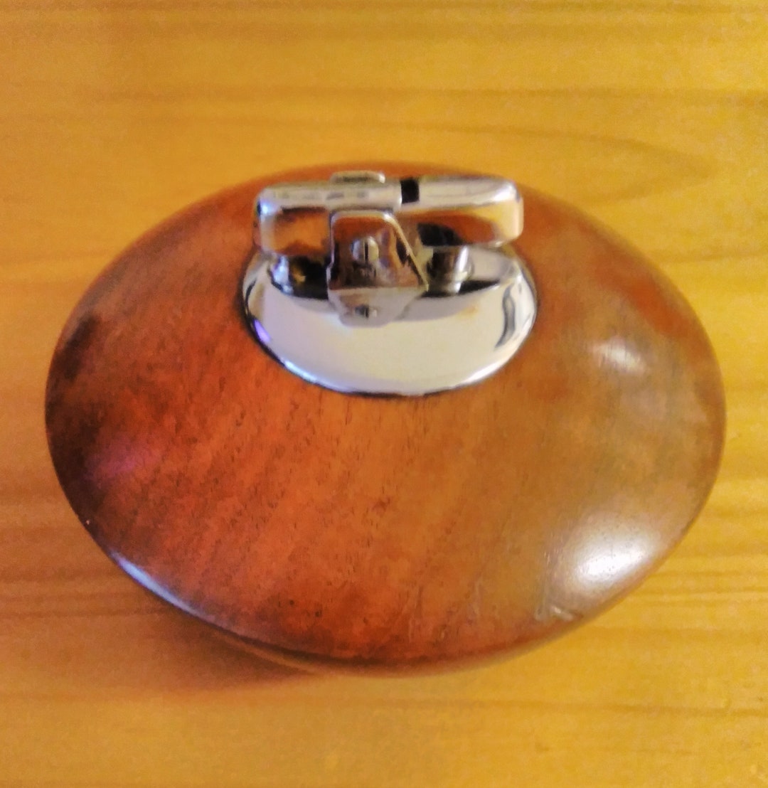 Vintage Ronson Table Lighter Wooden Base Ronson Petrol Etsy