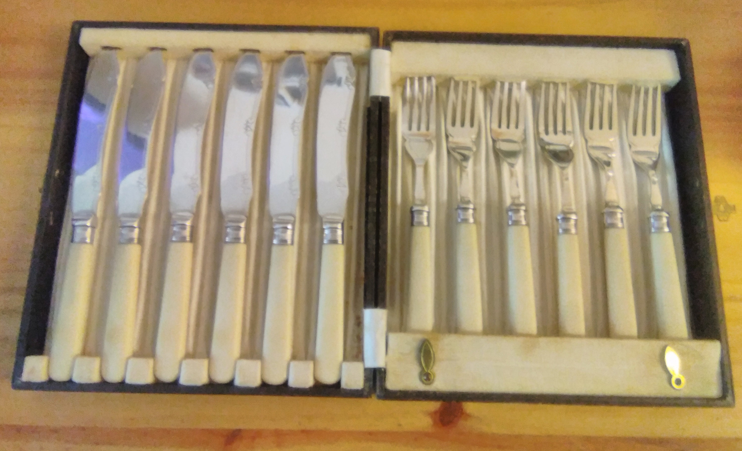 Vintage Fish Knife and Fork Set Boxed Sterling Silver and Etsy