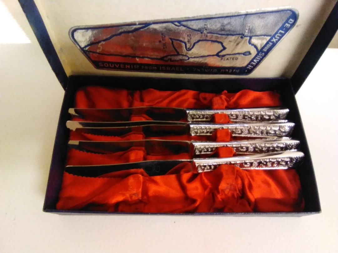 Vintage Fruit Knives Silver Plated fruits of Life Knives A Gift From