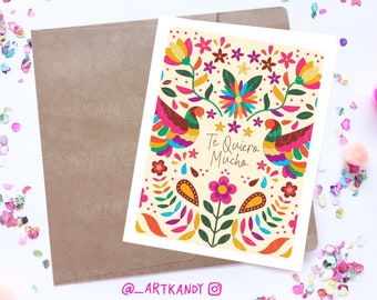 Te Quiero Mucho | Feliz dia de las madres | Mother's Day | Valentine's Day Card | Spanish Card | Birthday Card | Love