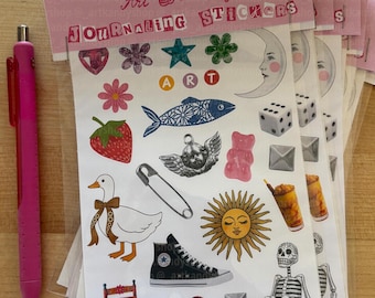 Mexican Planner and Junk Journal Sticker Set, 3 Sheets with Pan Dulce Washi Strips