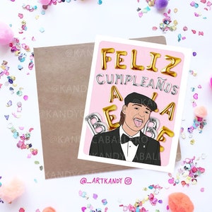 Peso Pluma Birthday Card | Peso Pluma Card | Feliz Cumpleanos | Peso Pluma | Ella Baila Sola |  Peso Pluma Merch | Peso Pluma Gift | La Bebe