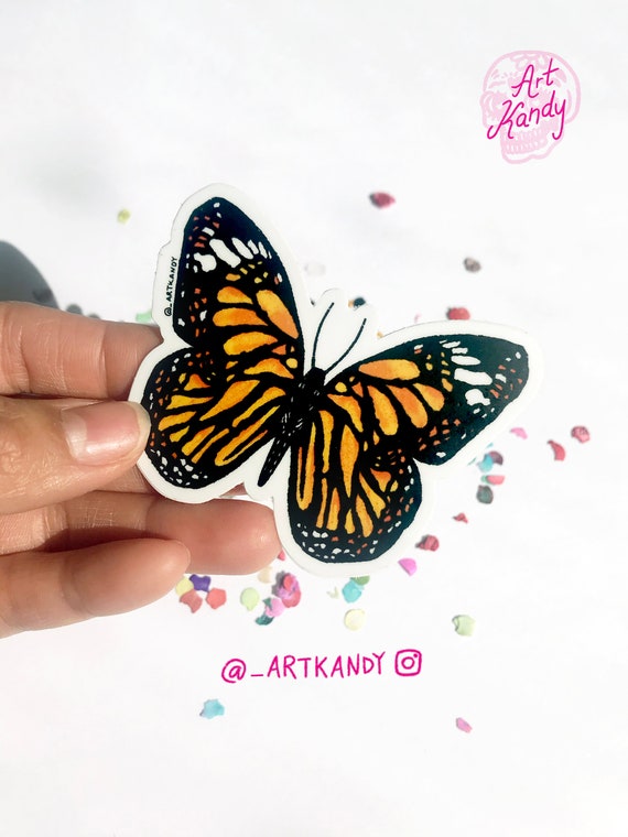 Mariposa Sticker//Monarch Sticker//Butterfly Sticker//Dia De Los Muertos Stickers//Mexican Stickers//Hand Drawn Stickers//Weatherproof