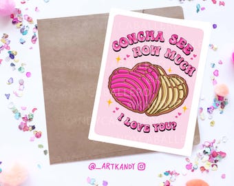 Te Quiero Mucho | Feliz dia de San Valentin | Valentine's Day Card | Spanish Card | Birthday Card | Concha Card | Love you