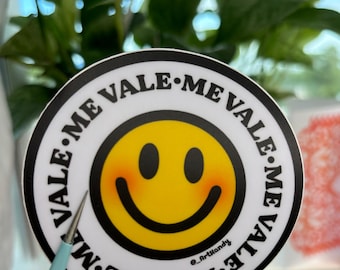 Me Vale Sticker | Smiley Face Sticker | Laptop Stickers | Waterproof Stickers | Vinyl Stickers | Car Stickers
