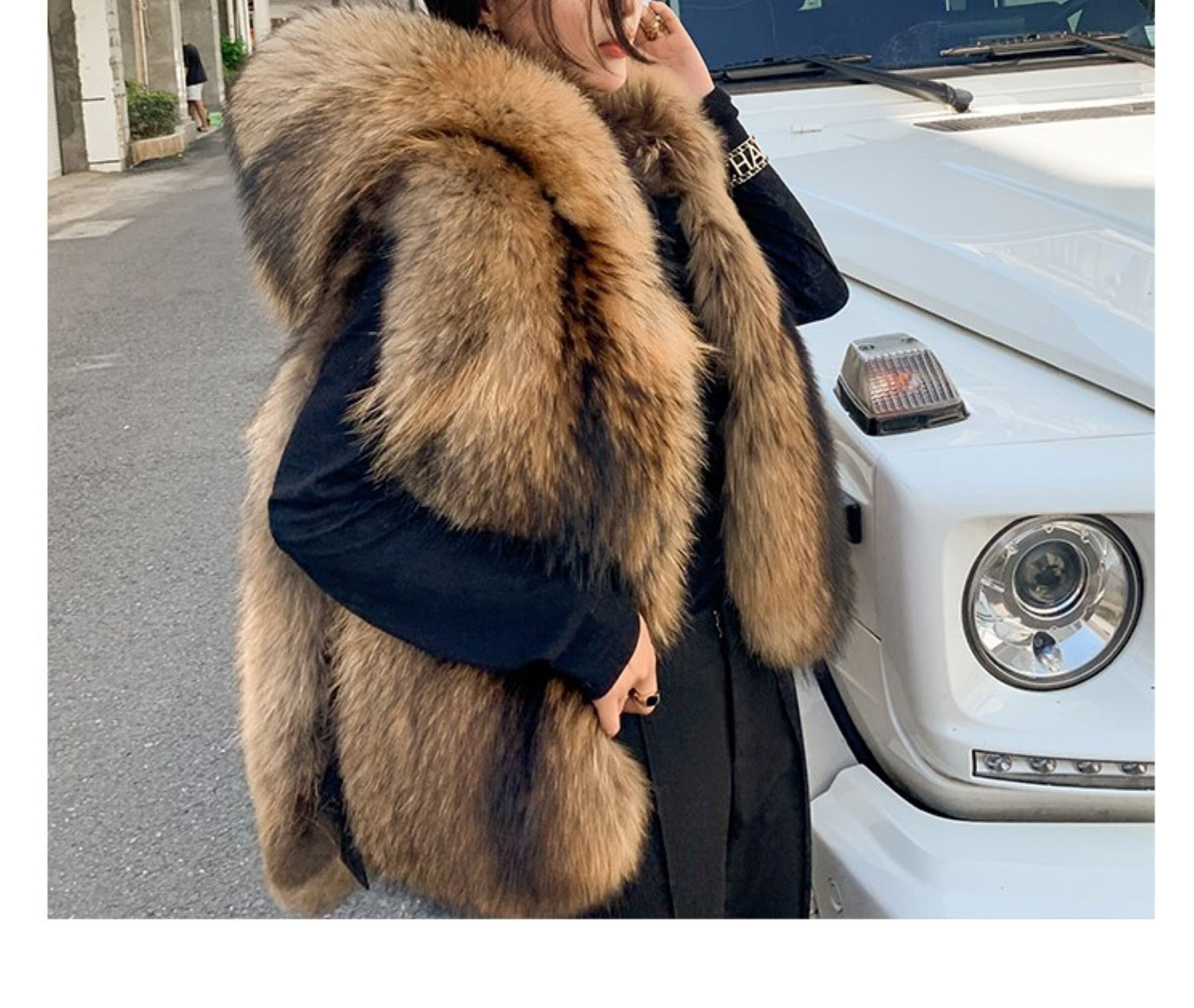racoon fur coat for sale