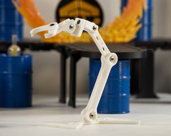 White Advanced Action Figure Display Stand