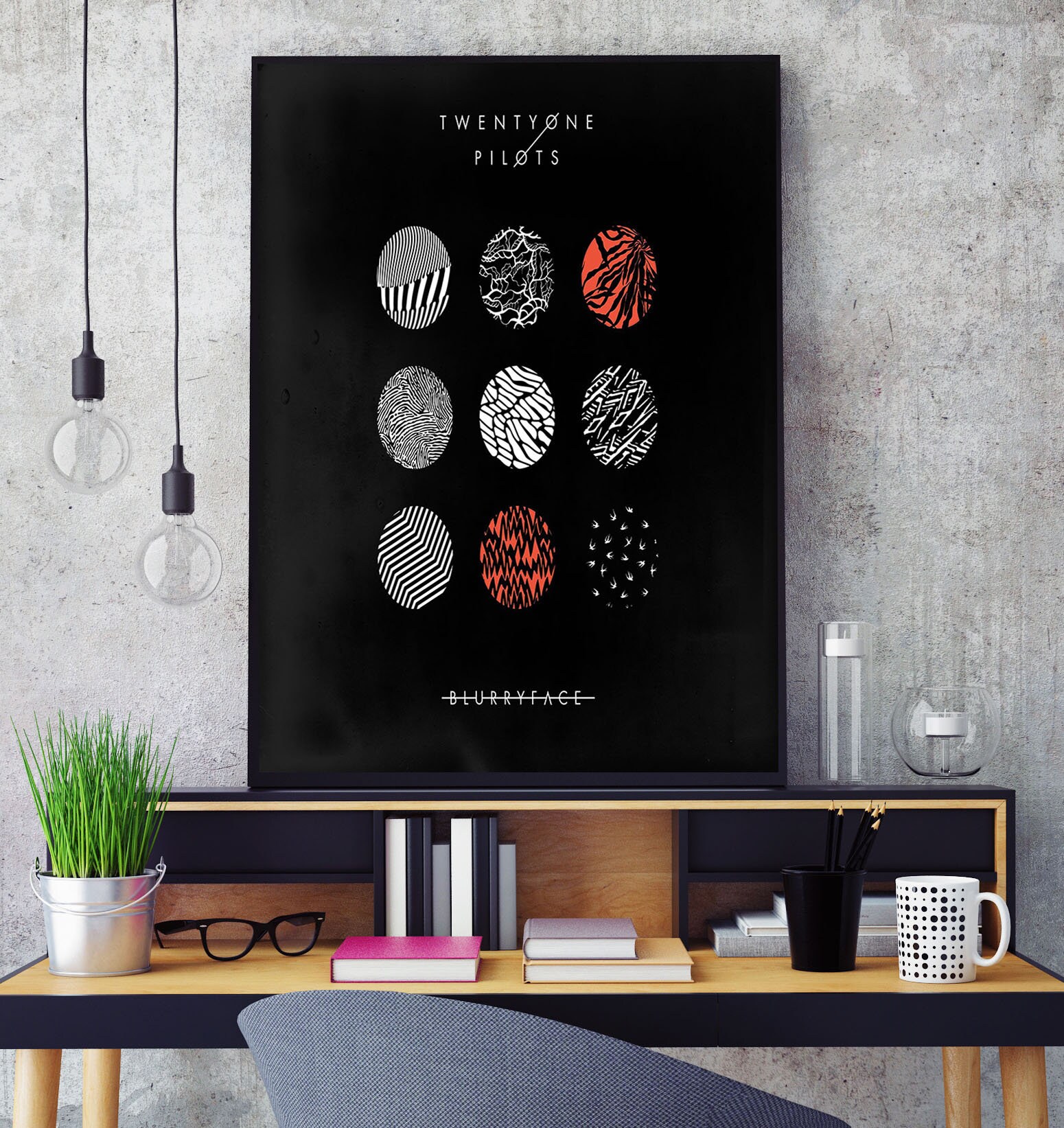 A3 A4 Size Twenty One Pilots Tour 1 Wall Poster