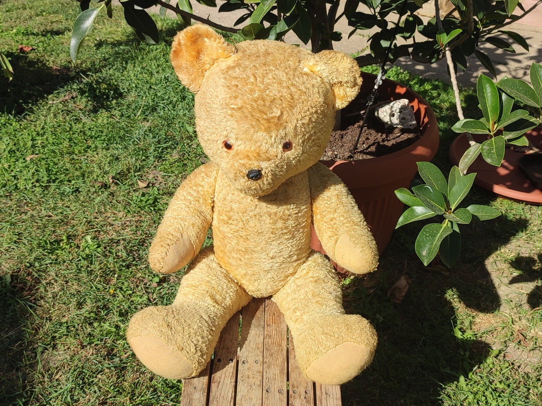 Vintage Stuffed Large Teddy Bear, Hermann Germany 1930s, Antique Toys ...