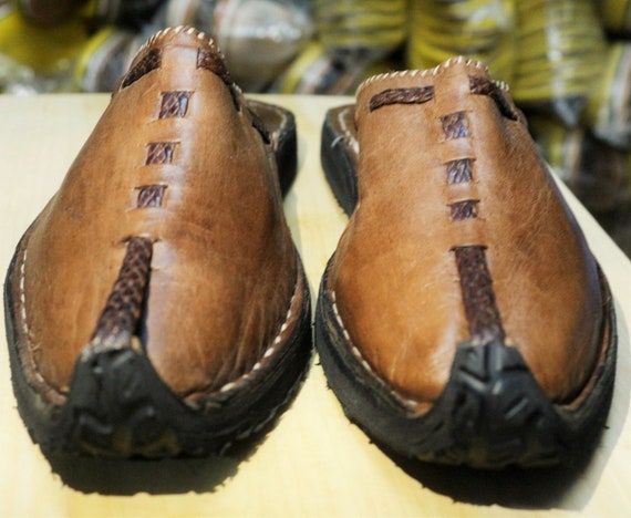 Moroccan Brown Babouche Slippers Men's Shoes Handmade - Etsy