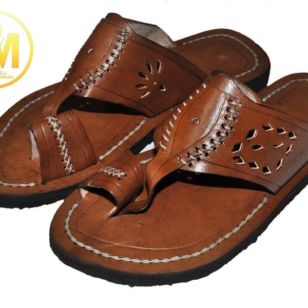 Moroccan sandals for Men's , Leather sandals, handmade leather shoes, summer sandals, Moroccan leathers shoes