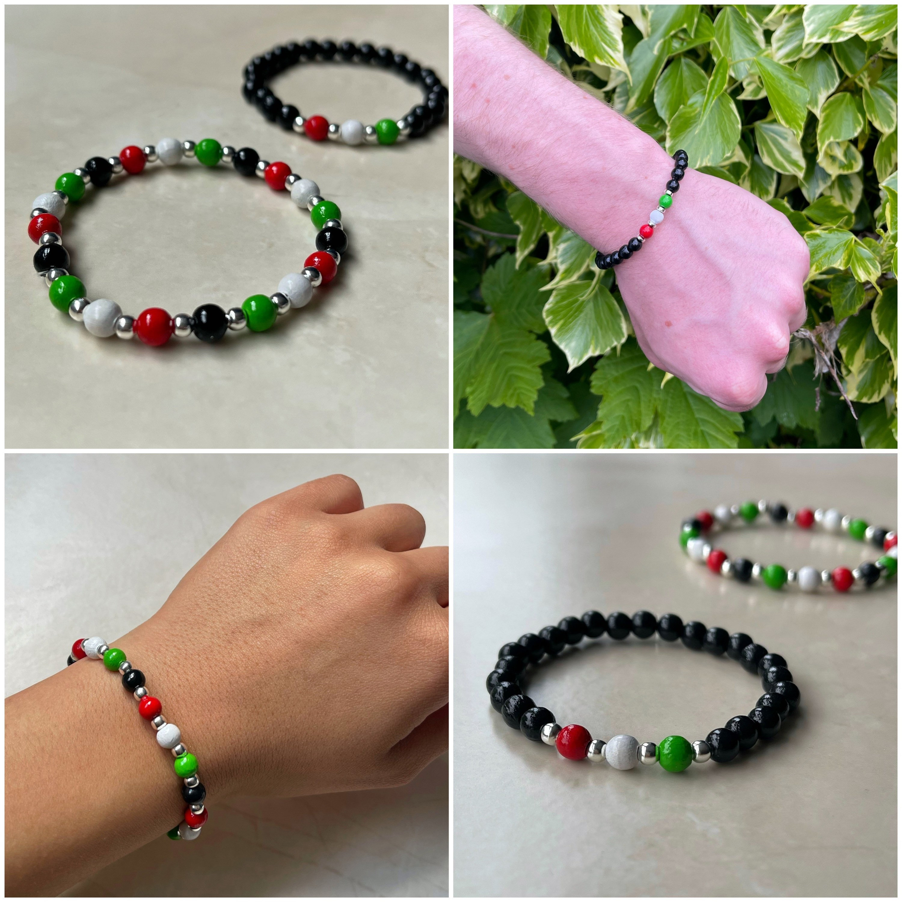 FREE PALESTINE Unisex Handmade Beaded Bracelet 100 Profits Etsy UK