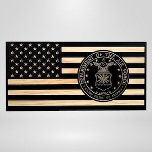 US Air Force Military Plaque - USAF Gifts - Air Force PCS Gifts - Military Retirement - Military Appreciation - Air Force Wall Decor