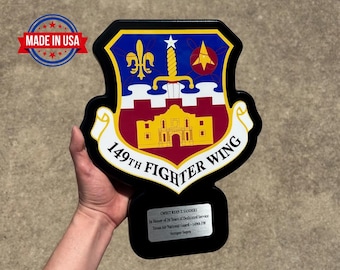 Placa personalizada de escuadrón de la Fuerza Aérea de EE. UU. - Regalo militar de PCS - Jubilación - Reconocimiento de escuadrón