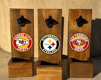 Abridores de botellas de cerveza de la NFL - Artículos de bar y regalo para fanáticos del fútbol americano