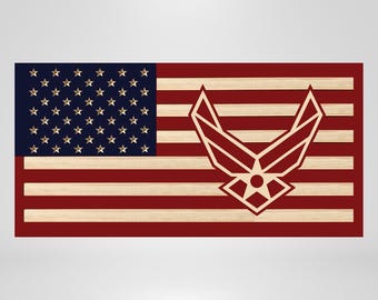 Placa Militar de Alas de la Fuerza Aérea de EE. UU. - USAF - Regalos de Jubilación - Regalos de PCS Militar - Premios de la Fuerza Aérea - Regalos Militares - Decoración de Pared de la USAF