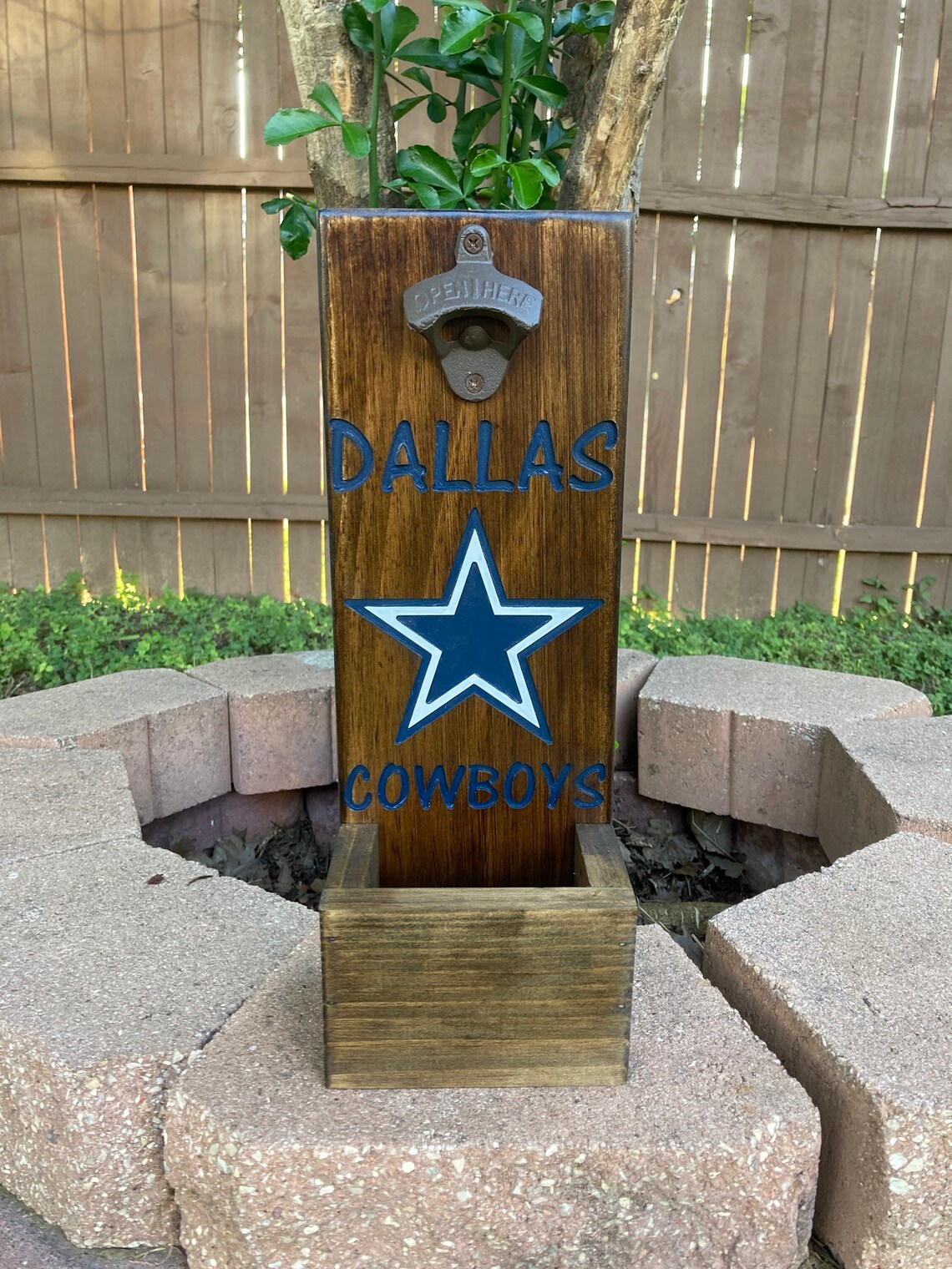Dallas Cowboys Beer Bottle Opener Wall Mount Dallas Wall Etsy