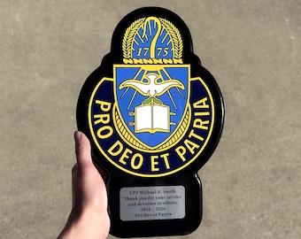 Placa de condecoración del Cuerpo de Capellán del Ejército