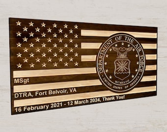 Personalized Wood Engraved Military Wall Plaques, Army, Navy, Coast Guard, Marine Corps, Air force