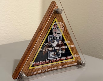 Placa militar personalizada - Regalo por traslado militar - Jubilación - Reconocimiento de unidad