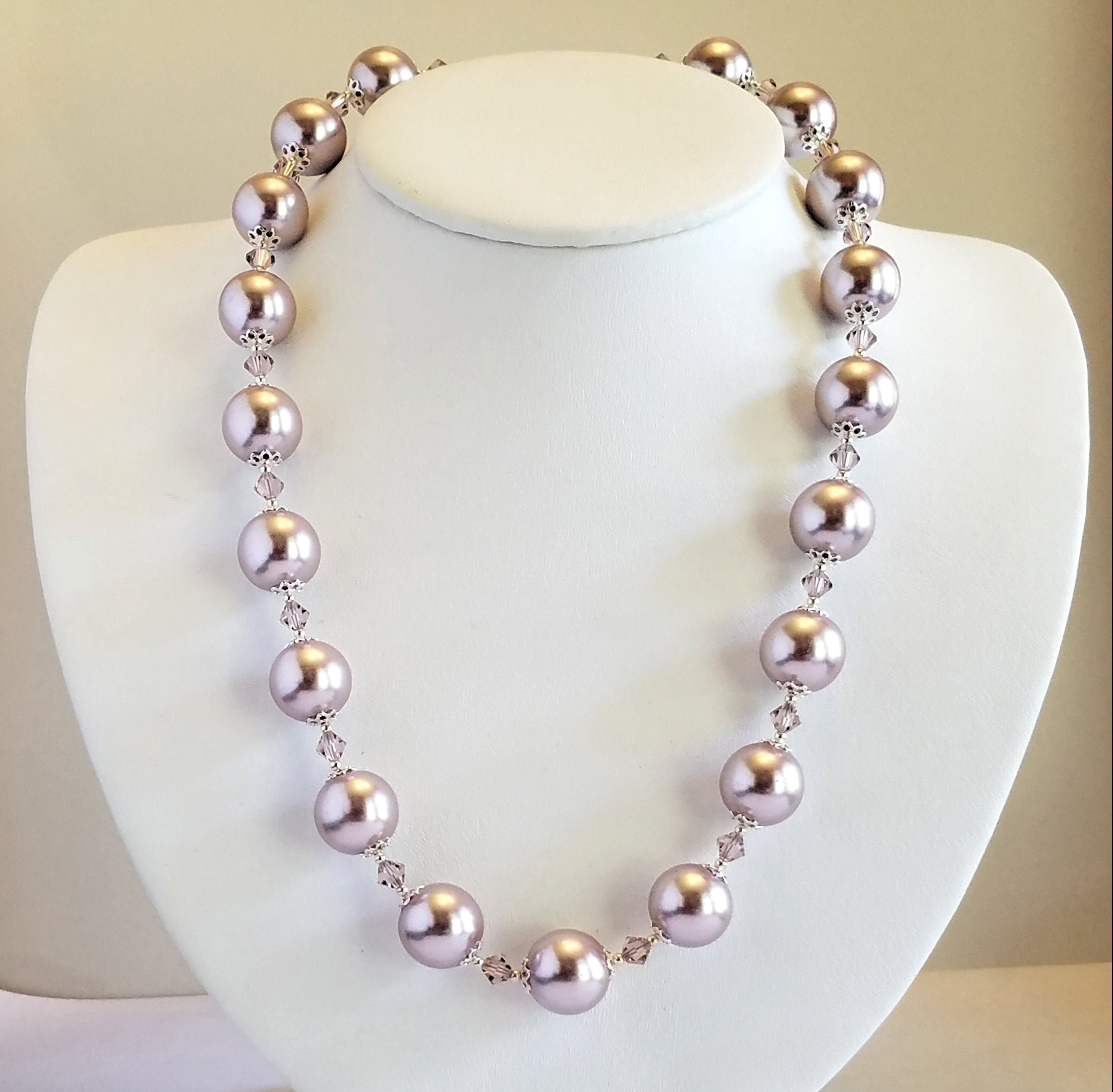 Champagne Imitation Pearl Necklace Etsy