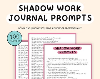 Shadow work journal prompts | Shadow work prompts | Journaling prompts | Self acceptance prompts | inner child journal writing prompts