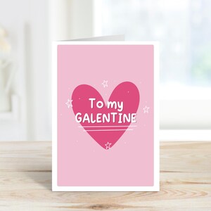 Zu meiner Galentine´s Card | Valentinstag Karte für Freund | A6 Karte | Freundschaftskarte | Galentine es Day Geschenk | Bestie, Best Friend-Karte