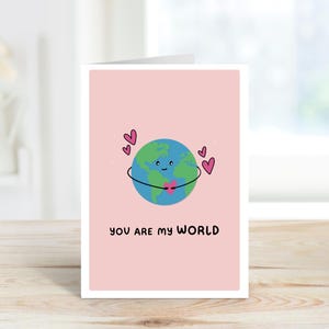 Jij bent mijn wereldkaart | Valentijnsdagkaart | A6-kaart | Jubileumkaart | Liefde hartkaart | Vriendje, vriendin, vrouw, echtgenoot