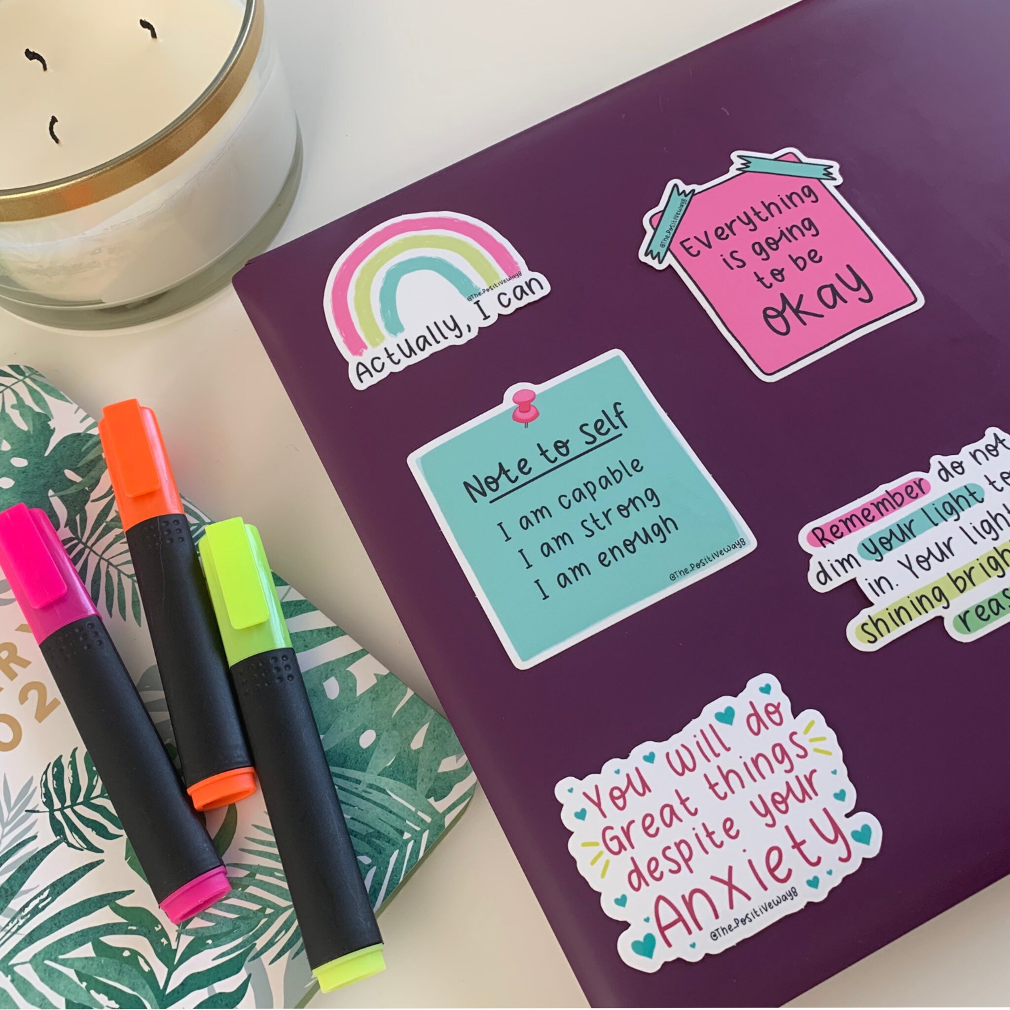 Vinyl Stickers for Laptop Decal Stickers Mental Health Positive Self ...