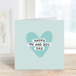 Fijne ik en jij-dag kaart | Valentijnsdagkaart | Romantische kaart | Vierkante kaart | Jubileumkaart | Liefdeshartkaart | Vriendin, vriend