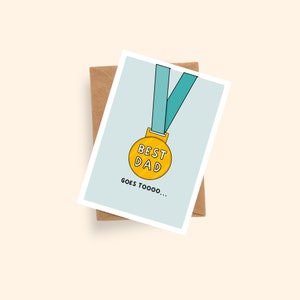 Meilleure carte papa | Carte de fête des pères | Carte A6 | Carte Papa pour la première fois | Carte Nouveau papa | carte papa | Carte d'anniversaire papa