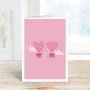 Just Me and You-kaart | Valentijnsdagkaart | A6-kaart | Jubileumkaart | Liefde hartkaart | Vriendje, vriendin, vrouw, echtgenoot