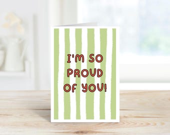 Ik ben zo trots op je kaart | Afstudeerkaart | A6-kaart | Schoolverlaterskaart | Goed gedaan kaart | Class of 2026 Graduation Card | Afstudeercadeau