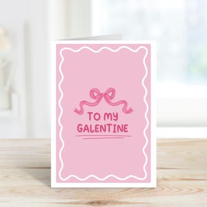 Op de kaart van mijn Galentine | Valentijnsdagkaart voor een vriend | A6-kaart | Vriendschapskaart | Galentine's Day-cadeau | Beste, beste vriend-kaart